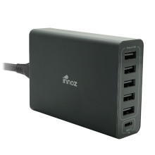 Innoz® InnoPower PD6C USB-C PD 6 Port Desktop Charger - Black