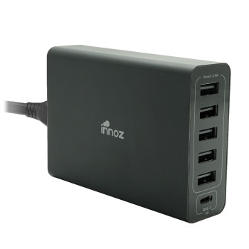 Innoz® InnoPower PD6C USB-C PD 6 Port Desktop Charger - Black