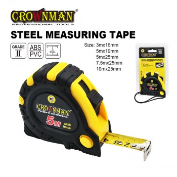 Crownman 3mx16mm Steel Measuring Tape ABS Case with TPR CoatingÃ£â‚¬ÂYJ0902523Ã£â‚¬â€˜