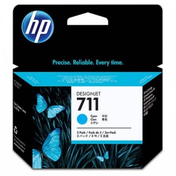 HP 711 3-pack 29-ml Cyan Ink Cartridges (CZ134A)