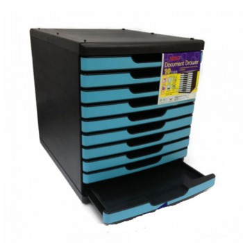 Niso 8855 Document Drawer 10 Tiers Blue