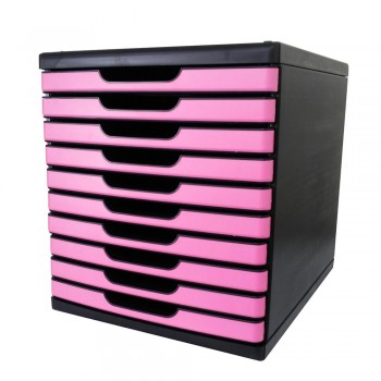 Niso 8855 Document Drawer 10 Tiers Pink