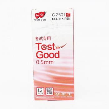 Zhi Xin G-2501 Test Good Gel Ink Pen Red 0.5mm per box (12pcs)