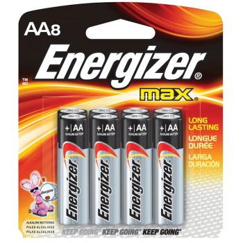 Energizer MAX AA Alkaline Batteries - 8pcs pack (Item No: B06 21) E91BP8