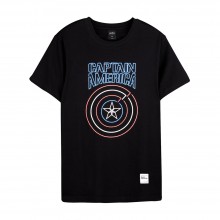 Avengers: Endgame Series Captain America Tee (Black, Size M)