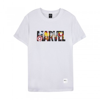 Marvel Kawaii Series Marvel Tee (White, Size M)