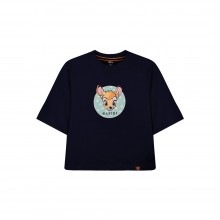 Disney Classic Series Bambi Head Women Tee (Black, M)