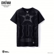 Marvel Captain America: Civil War Tee Captain Uniform - Black, Size XS (APL-CA3-002)