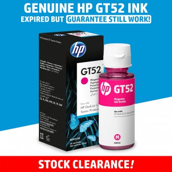 [CLEARANCE] Original HP GT52 Magenta Original Ink Bottle - Original HP Ink M0H55AA Ink Tank Bottle (8000 Pages)
